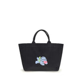 Ganni Black Recycled Cotton Shoulder Bag